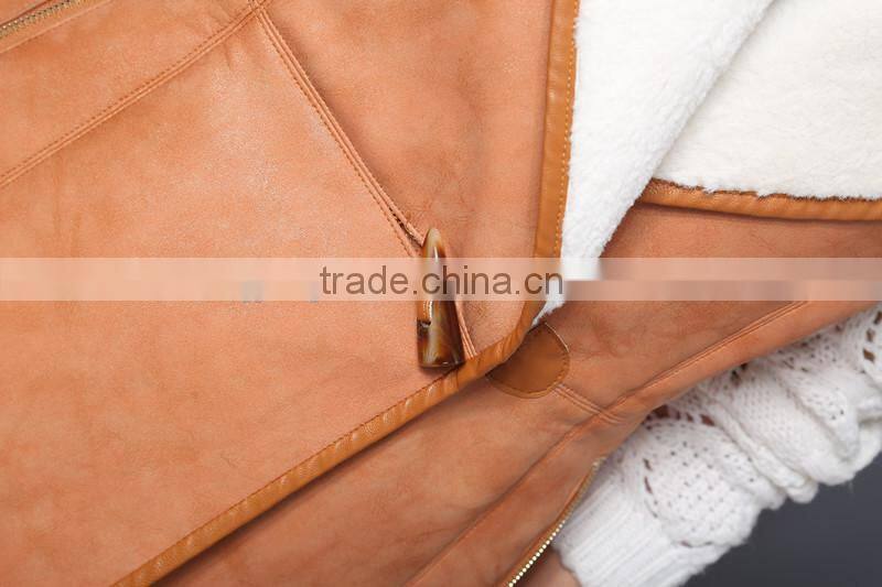 Women Real Leather Fur Vest / Lamb Fur Vest For Lady