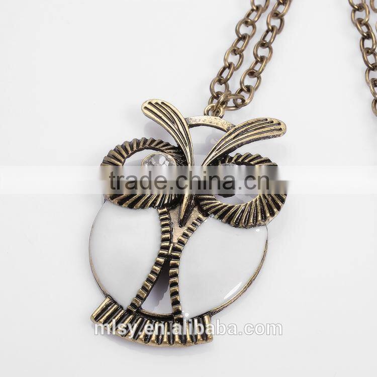 Owl metal fashion clavicle necklace ornament chain Brightness F1-80030