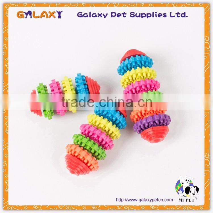 RT2097 Top quality rubber dumbbell dog chew toy