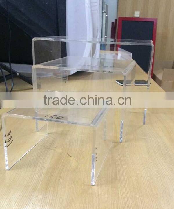 Customized clear acrylic computer keyboard stand, acrylic computer table design