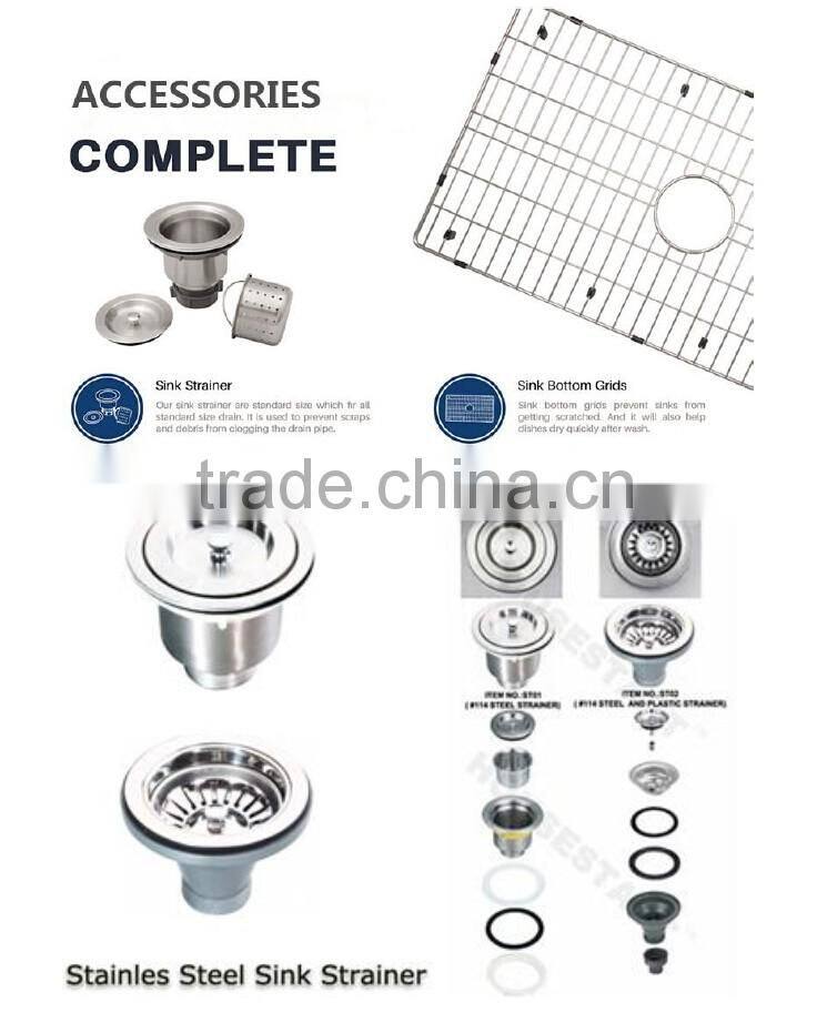 Topmount 304 Steel Single Bowl Handmade Kitchen Sink