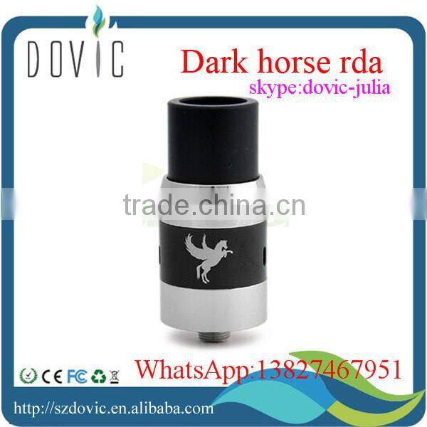 ss black dark horse rda clone atomizer with gold plated positive post