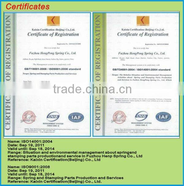 hot wire forming parts retaining spring clips