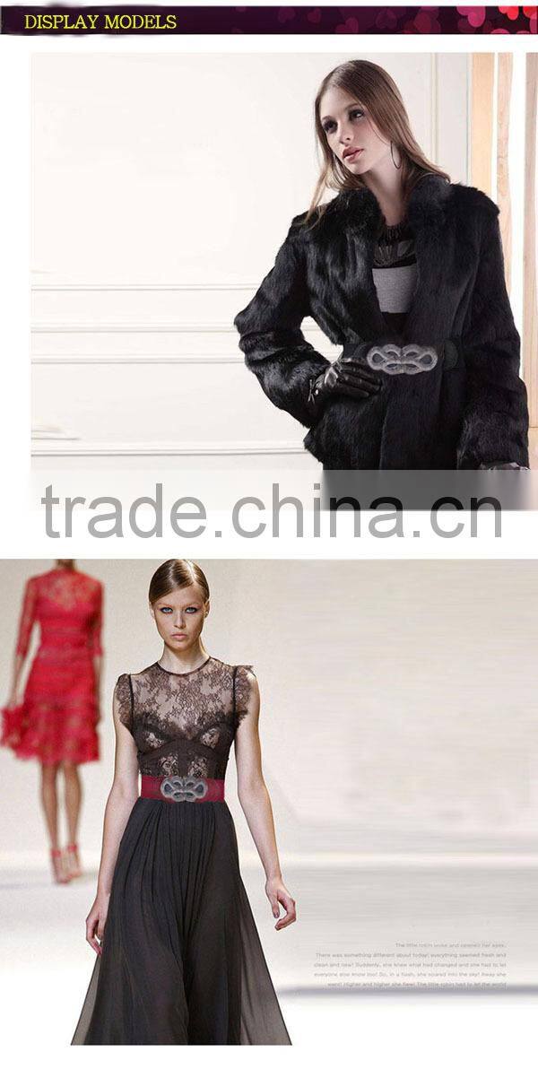 Fashion Top Quality Women Elastic Waistband With PU Ending