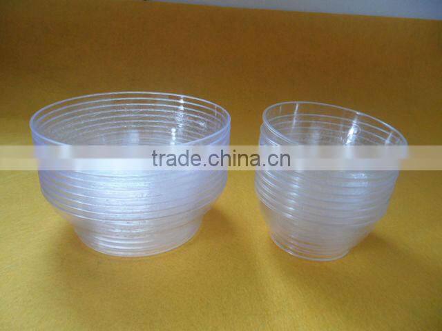 Disposable plastic bowl