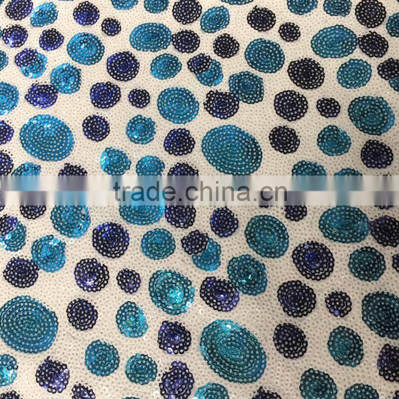 colorful circles embroidery dots sequins fabric