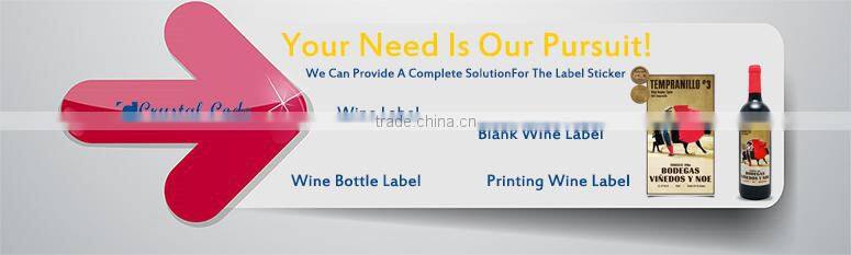 Custom gold foil wine label, Wine bottle label paper size printing sticker, Label for wine bottle