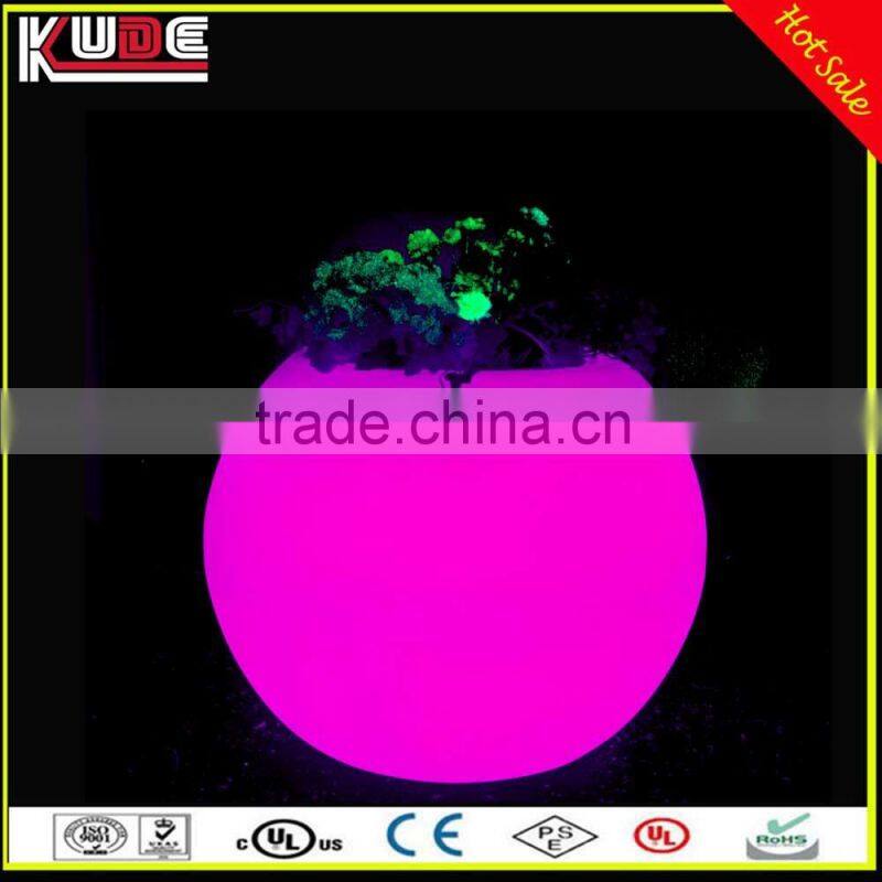 New Stylish Decorative Plastic Flower Pot LED Light Round Ball Shape LED Pot With Remote Control
