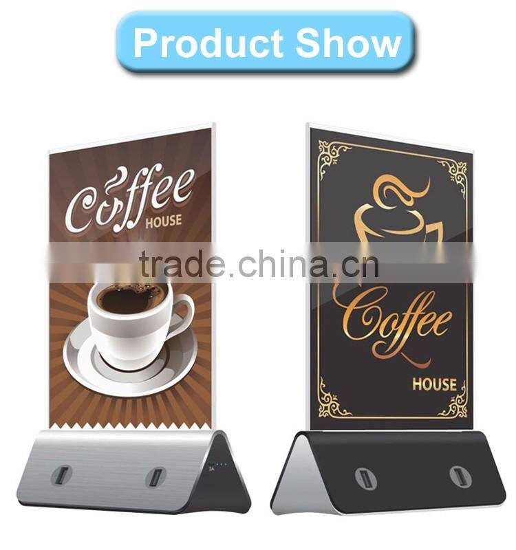 2016 Latest Portable Power Bank 20000Mah,Mobile Power Bank 10000Mah,Menu Holder Restaurant Power Bank Charger