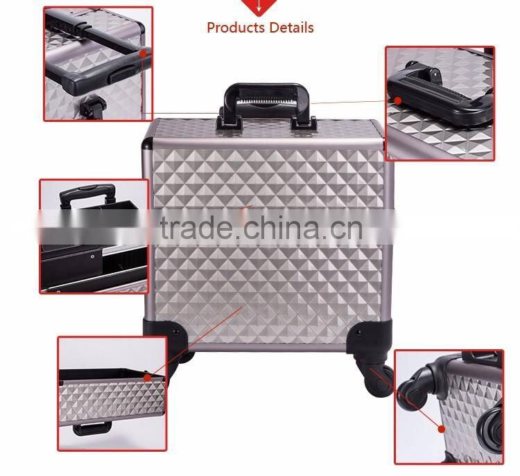 Sunrise aluminum makeup vanity case