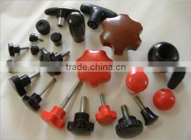 knurled head plastic machine handle