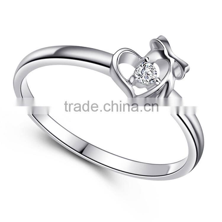 925 Sterling Silver Fashion Jewelry Ring Size Gift for Girls Lady