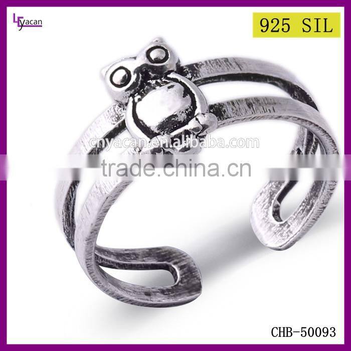 Wholesale Owl Antique Silver Sterling Jewelry 925 Turkish Ring