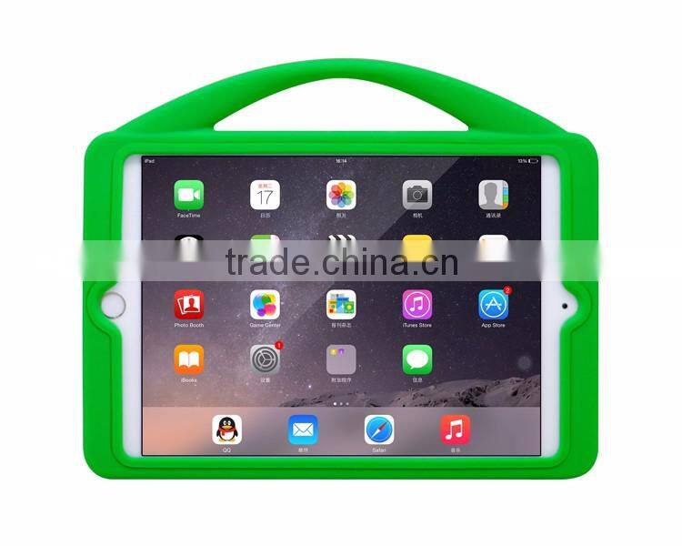 2016 New China wholesale Sun Flower Cute Kids proof Shock Absorber Silicone Tablet Bumper Case Cover with Stand / Handle