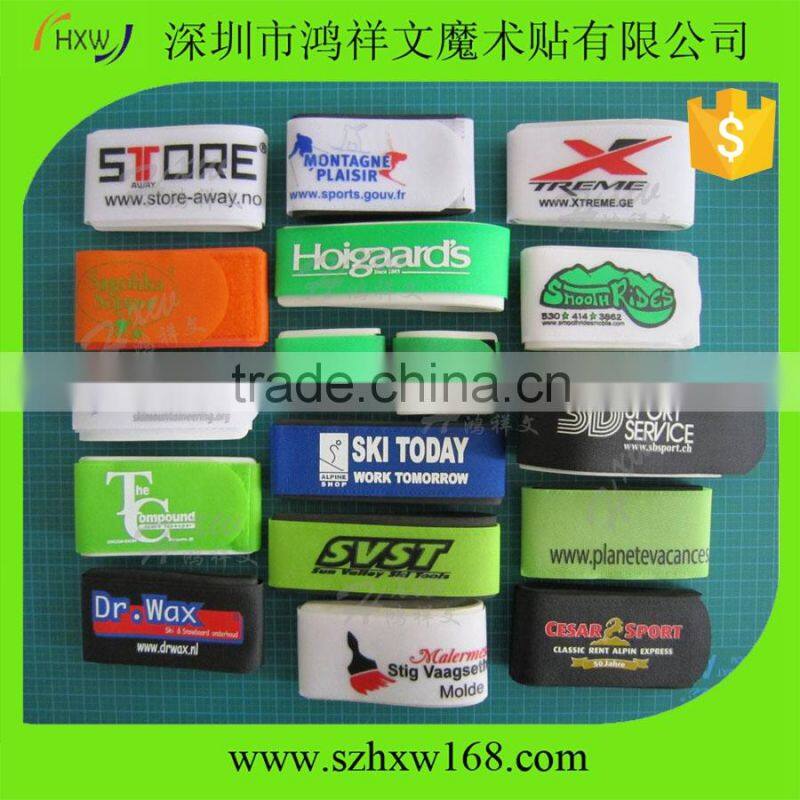 Red 100% nylon custom snow ski straps