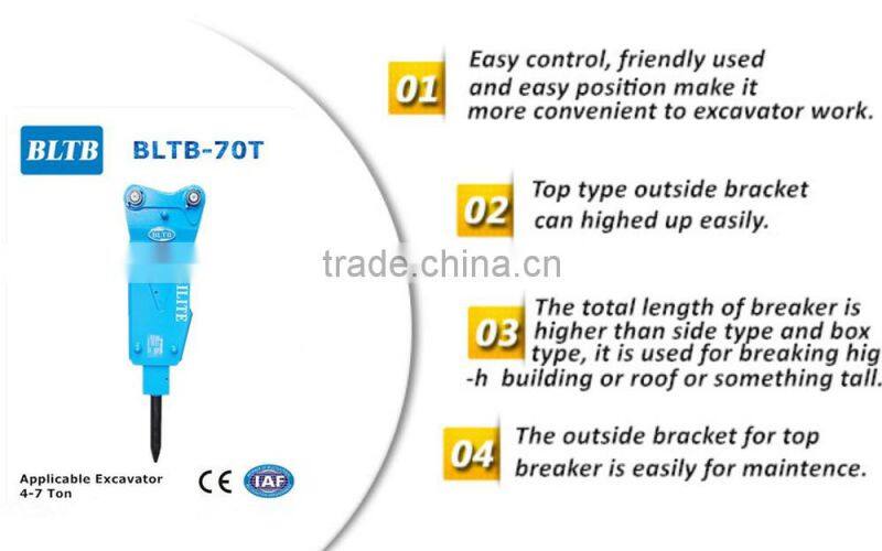 BLTB-70T Top type high quality hydraulic hammer suitable for several types of excavators