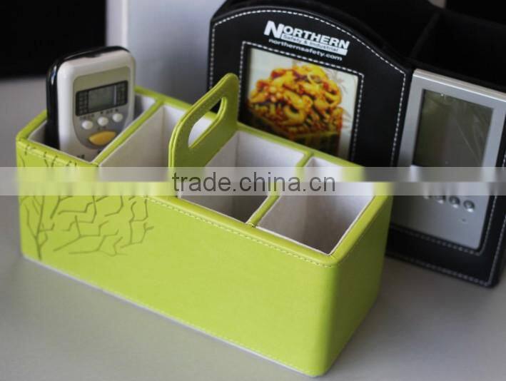 Beautiful leather desk pen holder