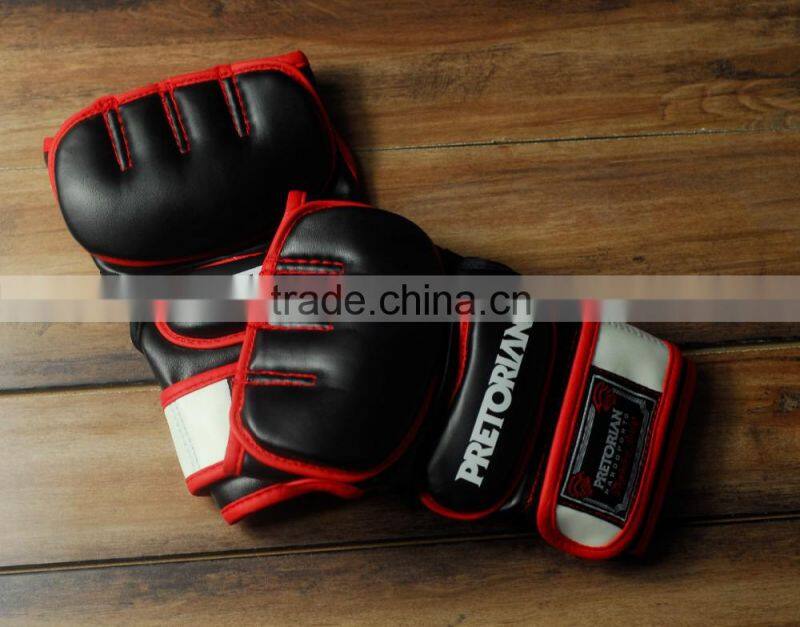 2016 new style high quality ufc mma kickboxing gloves half finger mma gloves for training in fashion sports and gym equipment