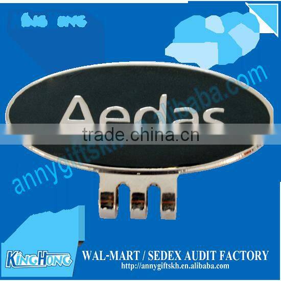 Wholesales custom golf black mini magnetic golf ball marker hat clip