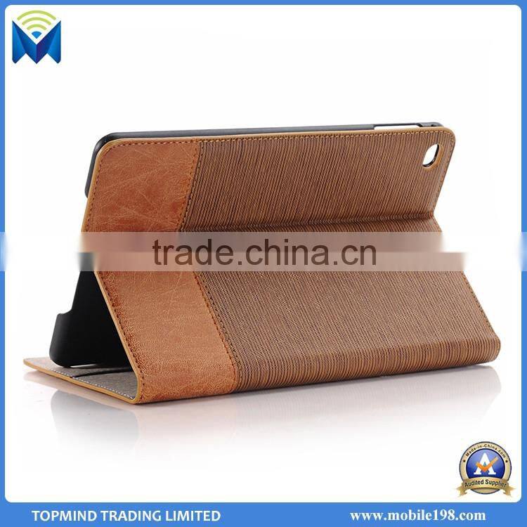 Good Quality Cross Pattern Book Style Folio Leather Case for iPad Pro