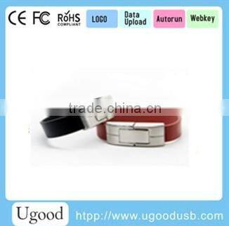 High quality bulk cheap gadget Leather USB flash drive, Stock Product full capacity USB Stick, Leather portable Flash memory