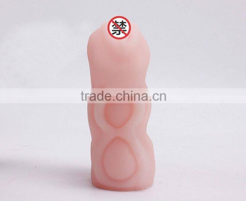 Virgin high simulation artificial silicone plastic sex toy rubber pussy for men
