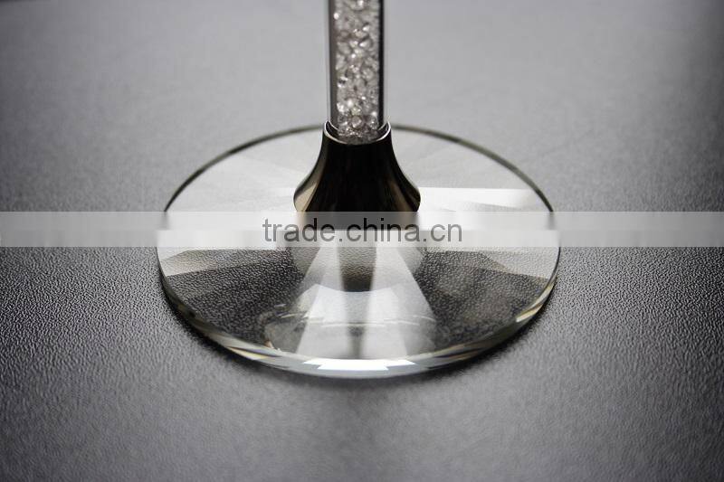 new fashion hot sale home and wedding decoration crystal candle stands for wedding