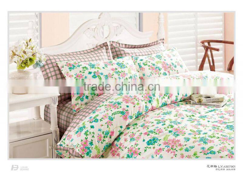 PRINTED COTTON DUVET COVER PILLOWCASES BEDDING SET NICE LOOKING FLOWERAL BED SET