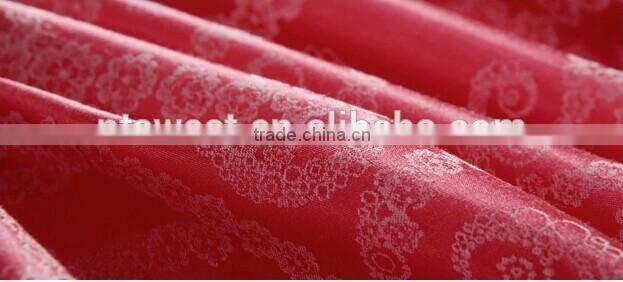 100% satin jacquard Europe Bedding set luxury high quality red bed set