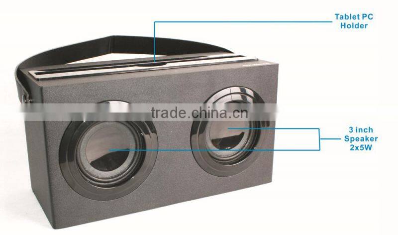 Wireless Bluetooth Boombox 2x5W deep bass Wireless Boombox Wooden speaker