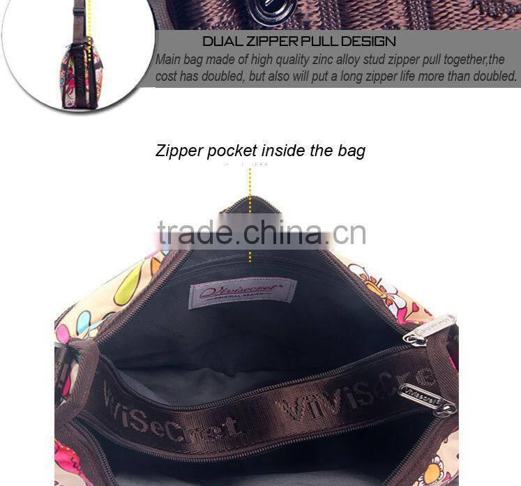 Fashion nylon bags oversized tote bag colorful flower handbags