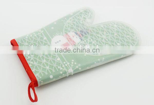 Christmas gift baking gloves with snows man pattern