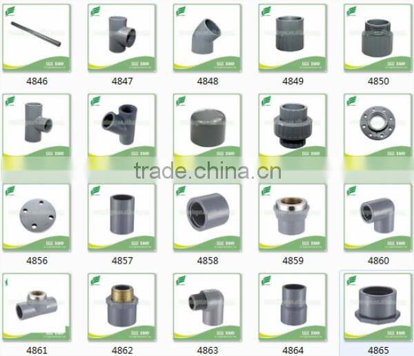 CPVC ASTM2846 equal tee pipe and fittings valves for cold and hot water supplying