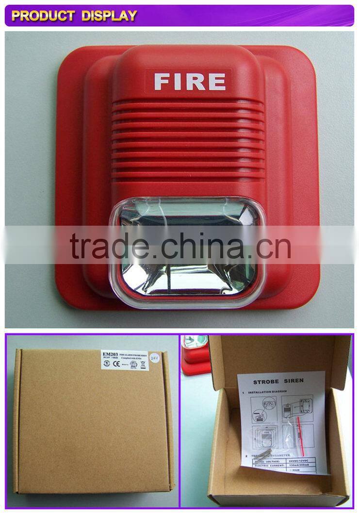 sound and flashing light siren fire alarm 24v