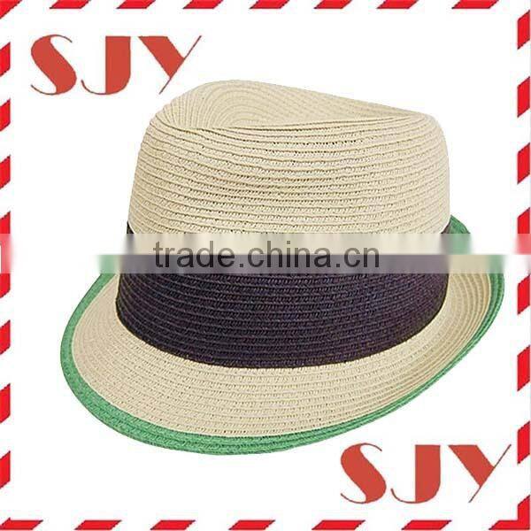 Children straw hats fashion mesn floppy beach hats