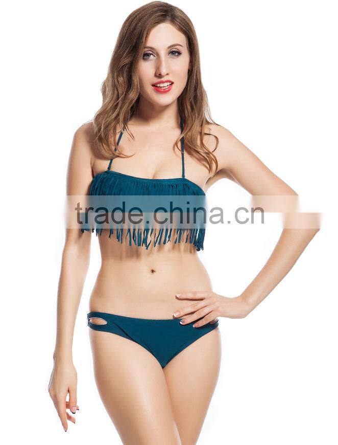 No MOQ Fringe Tassel Swimwear Paypal Accept Wholesale Brazilian Bikinis