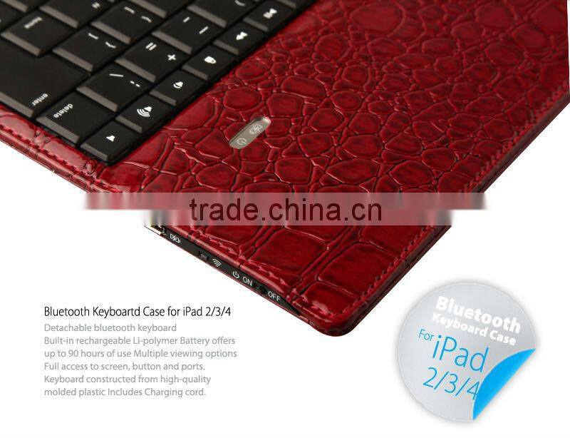 For ipad Bluetooth Keyboard leather case