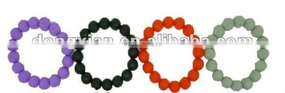 colorful fashion silicone bead bracelet
