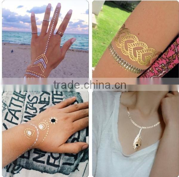 very good quality gold and silver foil metal hot stamp tattoo