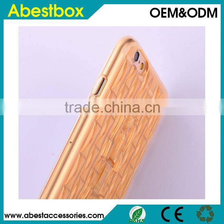 for iphone 6 TPU Ice Case, Transparent Clear TPU Soft Flexible Case with Ring Stand for iphone 6