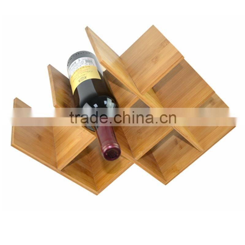 DT008/ Perfect for a Classy Gift Bamboo Wooden Wine Bottle Rack Table Standing Top Storage