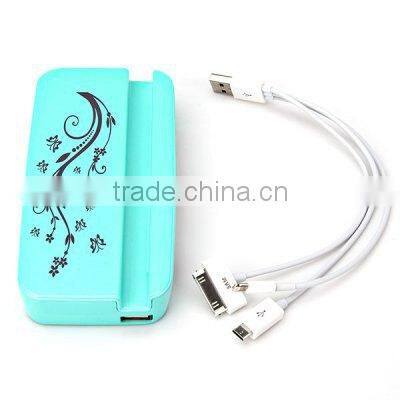led flat led torch power bank for all brands mobile phone