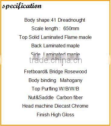 custom acoustic guitar price made in china