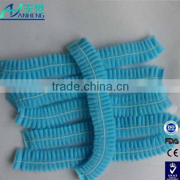 Surgical disposable clip cap/Green/Blue/Yellow/Red/White/Pink nonwoven bouffant cap