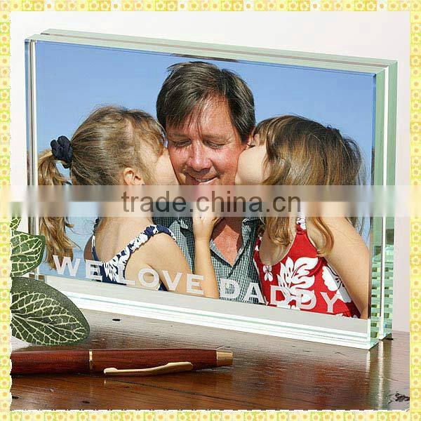 Cheap Photo Frame Glass Coaster For Couple Souvenirs Gifts