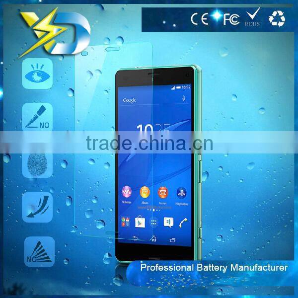 High quality premium real screen protector film tempered glass for z3 mini xuandi glass