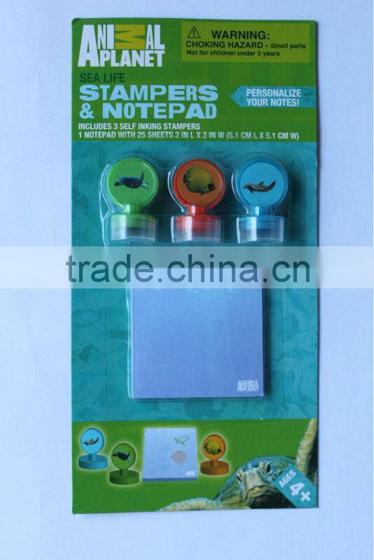 Kids Stampers and Notepad stationery set for kids office stationery set