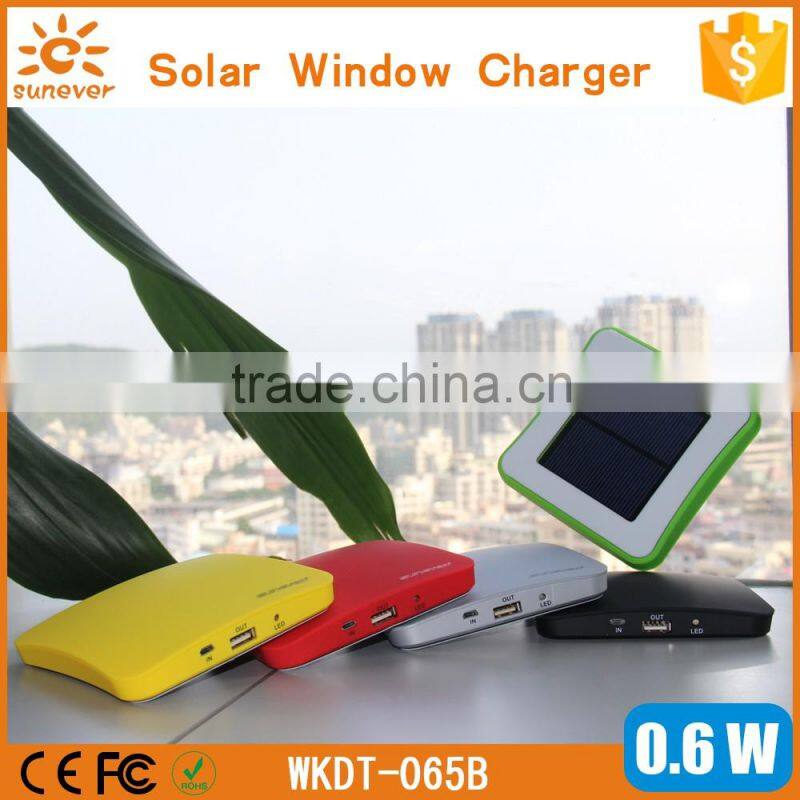 solar power bank for smart phone, waterproof USB window solar charger
