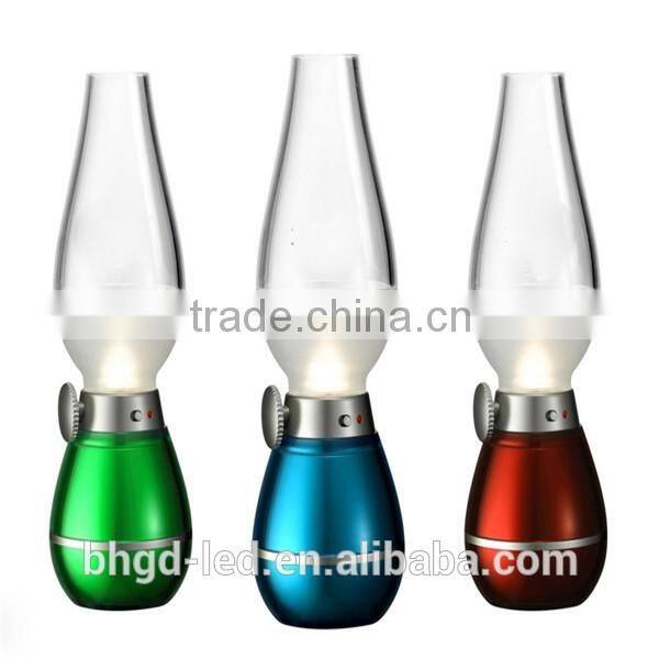 Nostalgic kerosene blow LED dimmable USB control lamp creative night light