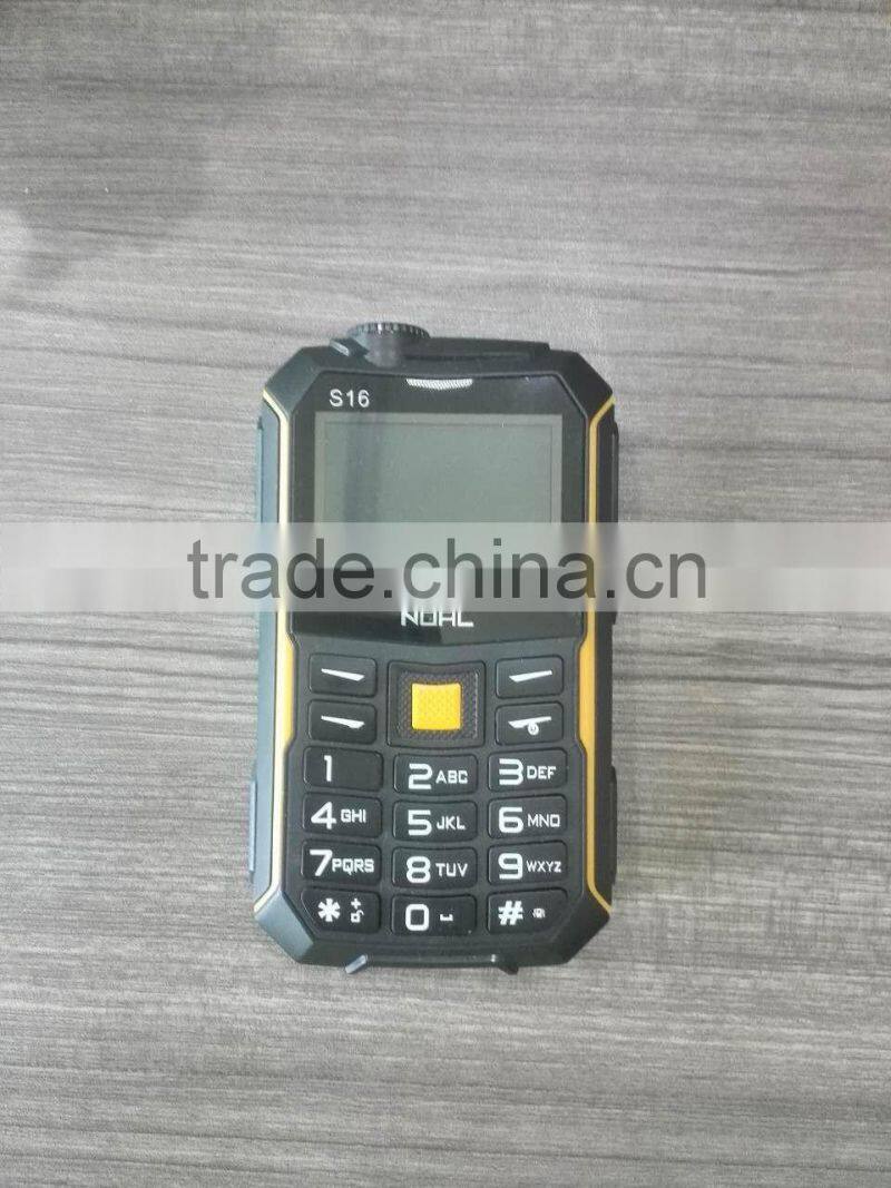 2016 three proof 3G Dual Core mobile phone, water proof shock proof cell phone S16